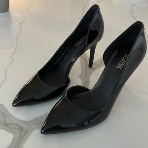Michael Kors black patent leather pumps